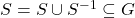 S = S \cup  S^{-1} \subseteq G