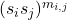 (s_i s_j)^{m_{i,j}}