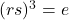 (rs)^3 = e