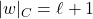 |w|_C = \ell + 1