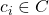 c_i \in C