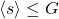 \langle s \rangle \leq G