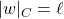 |w|_{C}  = \ell