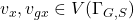 v_x,v_{gx}\in V(\Gamma_{G,S})