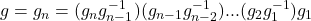g=g_n=(g_n g_{n-1}^{-1})(g_{n-1} g_{n-2}^{-1})...(g_2 g_{1}^{-1})g_1